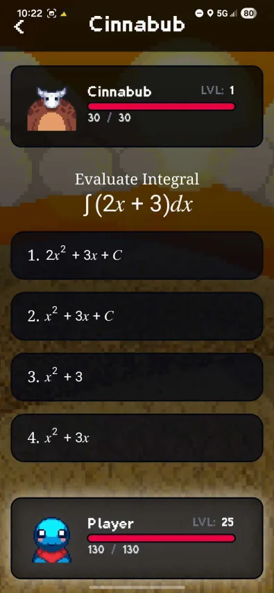 CalcBattles' first screenshot