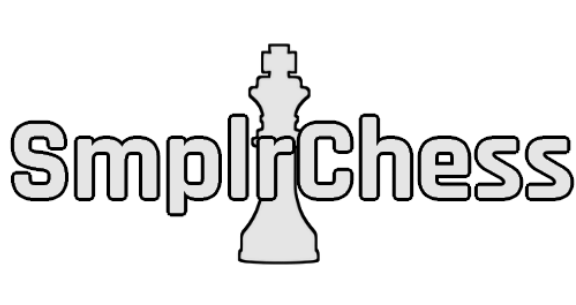 A chess piece with the words Simpler Chess in front of it.
